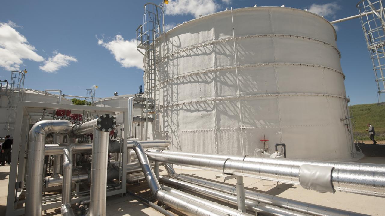 The anaerobic digester at UC Davis