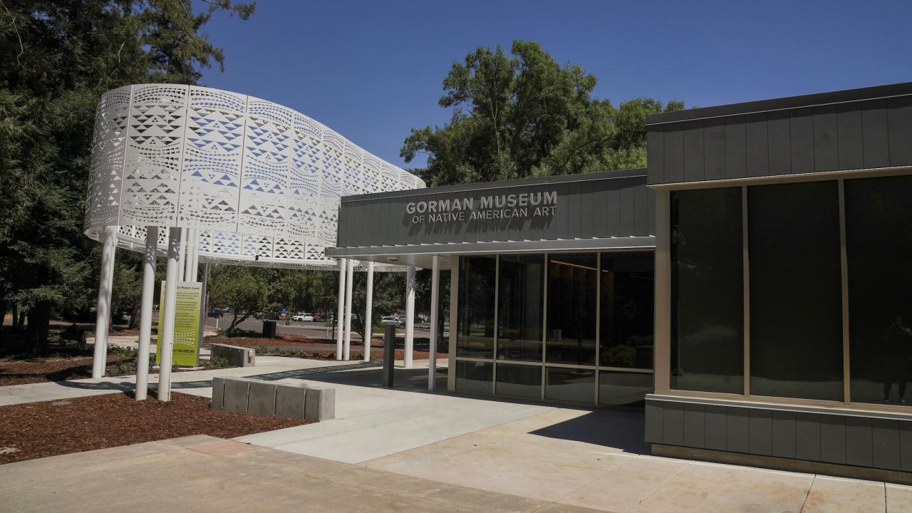 Front of Gorman Museum of Native American Art, UC Davis