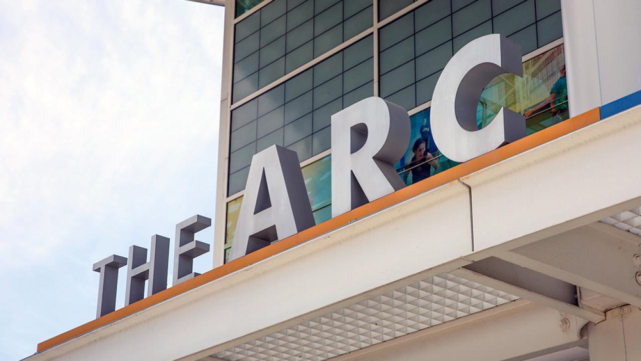 Sign above the Acivities and Recreation Center reads "The ARC"