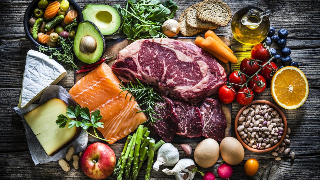 Table filled with variety of food