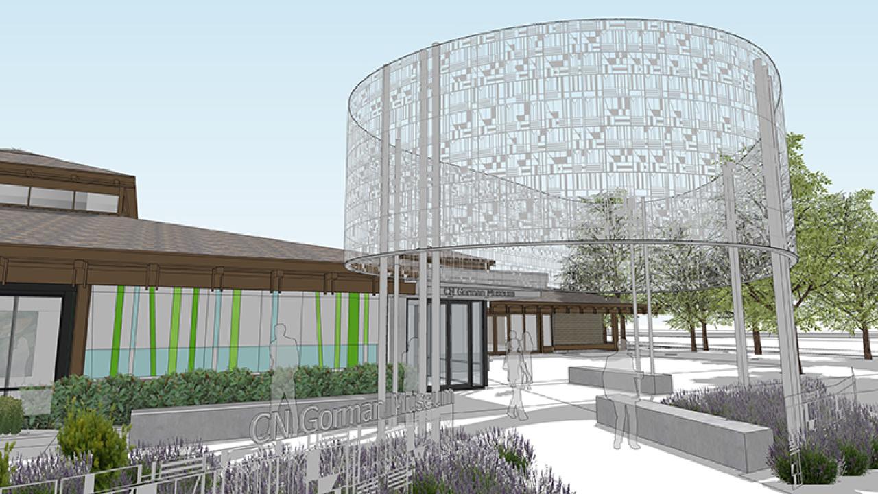 Rendering of new Gorman pavilion