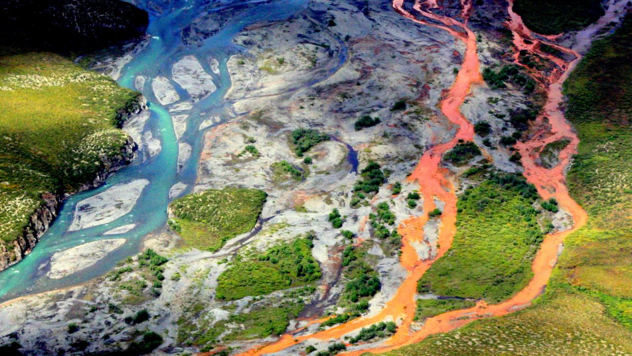 An aerial view of the Kutuk River