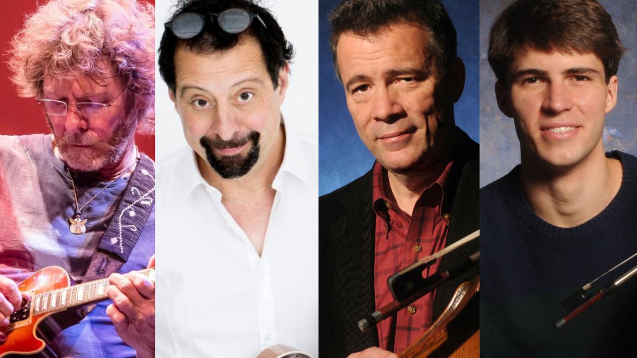 composite photo of male artists