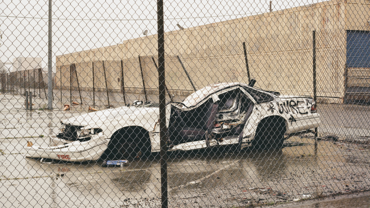 M.F.A. candidate Brenton Haslam's photo of 'Smashed Car' will be on display at the annual Arts & Humanities 2025 Graduate Exhibition at the Manetti Shrem Museum of Art which is opening this Thursday, June 5. (Courtesy of the artist)