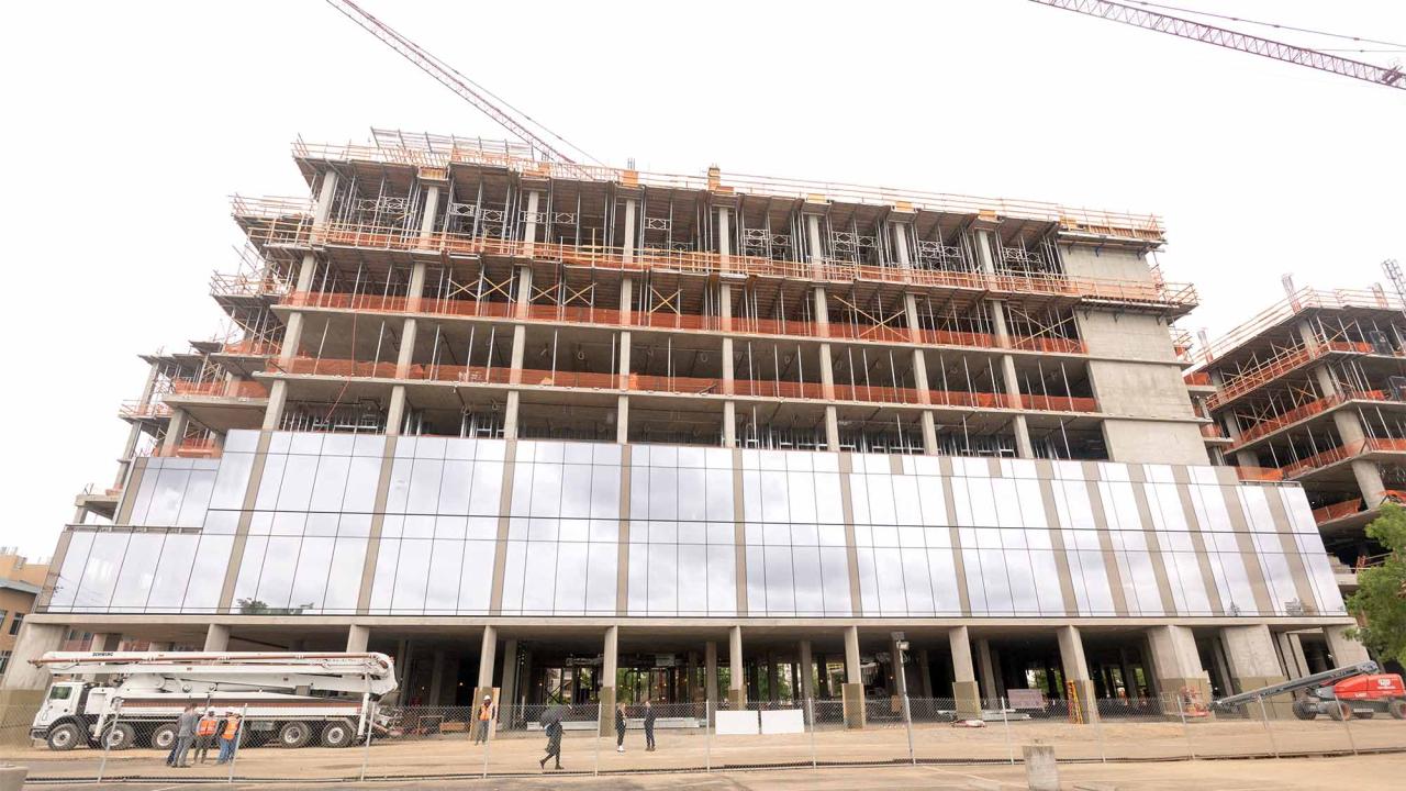 Aggie Square under construction in Sacramento