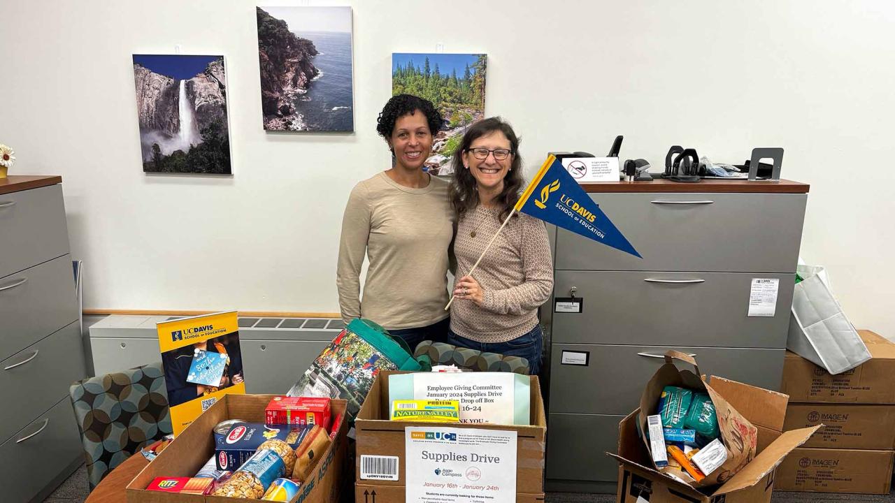 The Employee Supplies Drive team for Student Services