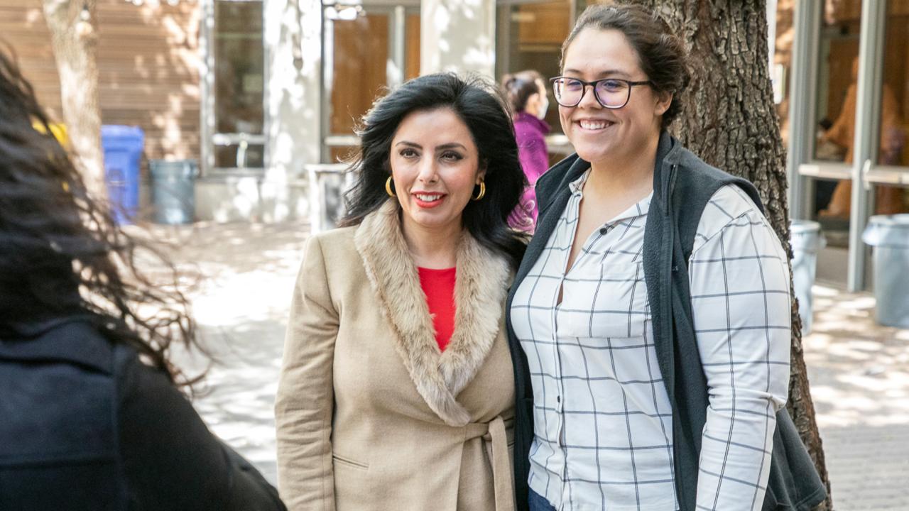 Lorena Marquez, UC Davis faculty, and a staff member (female)