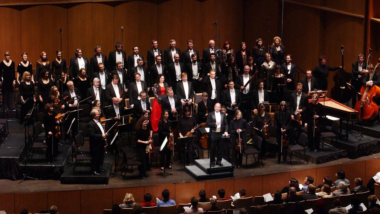 Musical group performing on stage