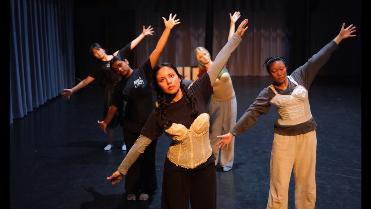 Students rehearse for their upcoming dance concert