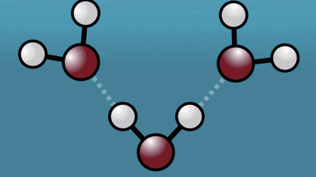 Animation of water molecules