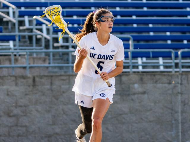Lacrosse player on the field