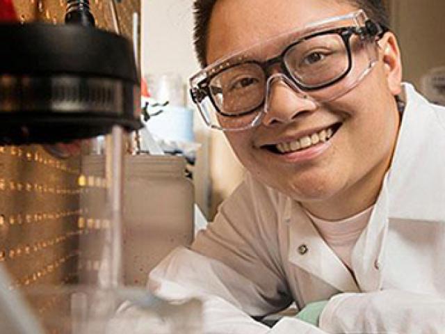 alex san pablo in her engineering lab at uc davis