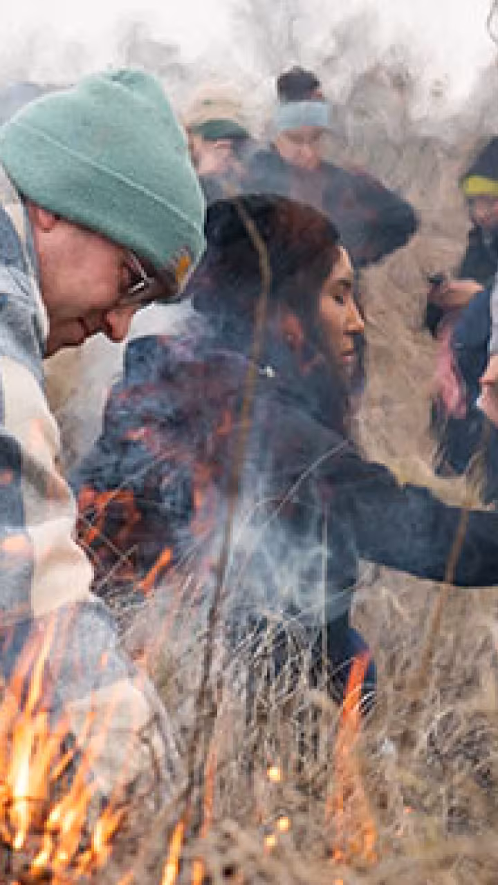 cultural burn at nature preserve