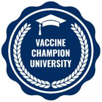 "Vaccine Champion University" seal
