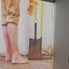 Person, shovel, rake
