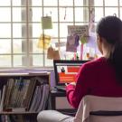 student studying at home