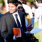 student at pre-health conference