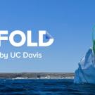 Unfold Podcast Season 2 album art of iceberg wearing headphones UC Davis