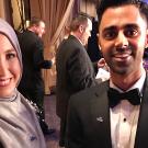 UC Davis international relations alumni Sawsan Morrar, left, with a fellow scholarship winner