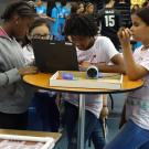 Students at robotics competition