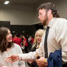 Kooper Richardson chats with his date, Maddie.