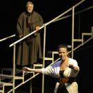 Photo: Jessica Medoff and Gregory Stapp in rehearsal for Bluebeard's Castle
