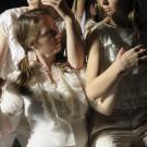 Photo: Emily Abrahams, Zack Bernstein, Atali Staffler and Amber Cone, in rehearsal for Body of Knowledge