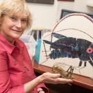 Ann Hedrick and cricket art