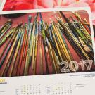 Calendar image: artist brushes