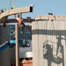 Canopy construction at the Jan Shrem and Maria Manetti Shrem Museum of Art