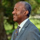 Chancellor Gary S. May on the Quad.