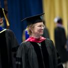 Professor Doug Nelson and Vice Provost Mau Stanton at commencement.