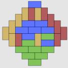 In mathematical shapes like this Aztec diamond, randomness gives way to ordered patterns at a large scale.