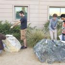 Photo: Geology 101 students in the Geology GATEway Garden