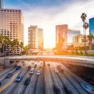 Traffic in downtown Los Angeles