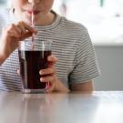 woman drinking soda