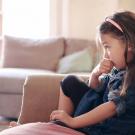 girl watching television