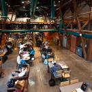 Students study inside the Silo.