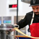 Joe Sasto making pasta.