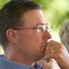 Photo: Dave Panconi, contemplative, at Memorial Day ceremony