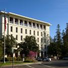 The exterior of Mrak Hall at UC Davis.