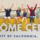 Photo: Campus ambassadors outside the UC Davis Welcome Center