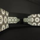 Installation view, geometric pattern