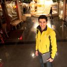 Man standing in a shopping center