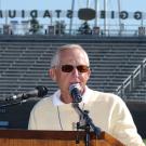 Photo: Coach Jim Sochor at podium.