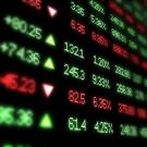 Stock prices on the board