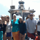 Swimms and boat captain on research vessel Bob Roberts