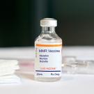 Bottle of vaccine: mealses, mumps, rubella (MMR)