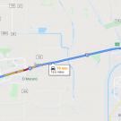 Google map: Interstate 80 between Kidwell Road (west of Davis) and West El Camino Avenue (Sacramento)_