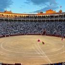 Arena with bullfight and crowds